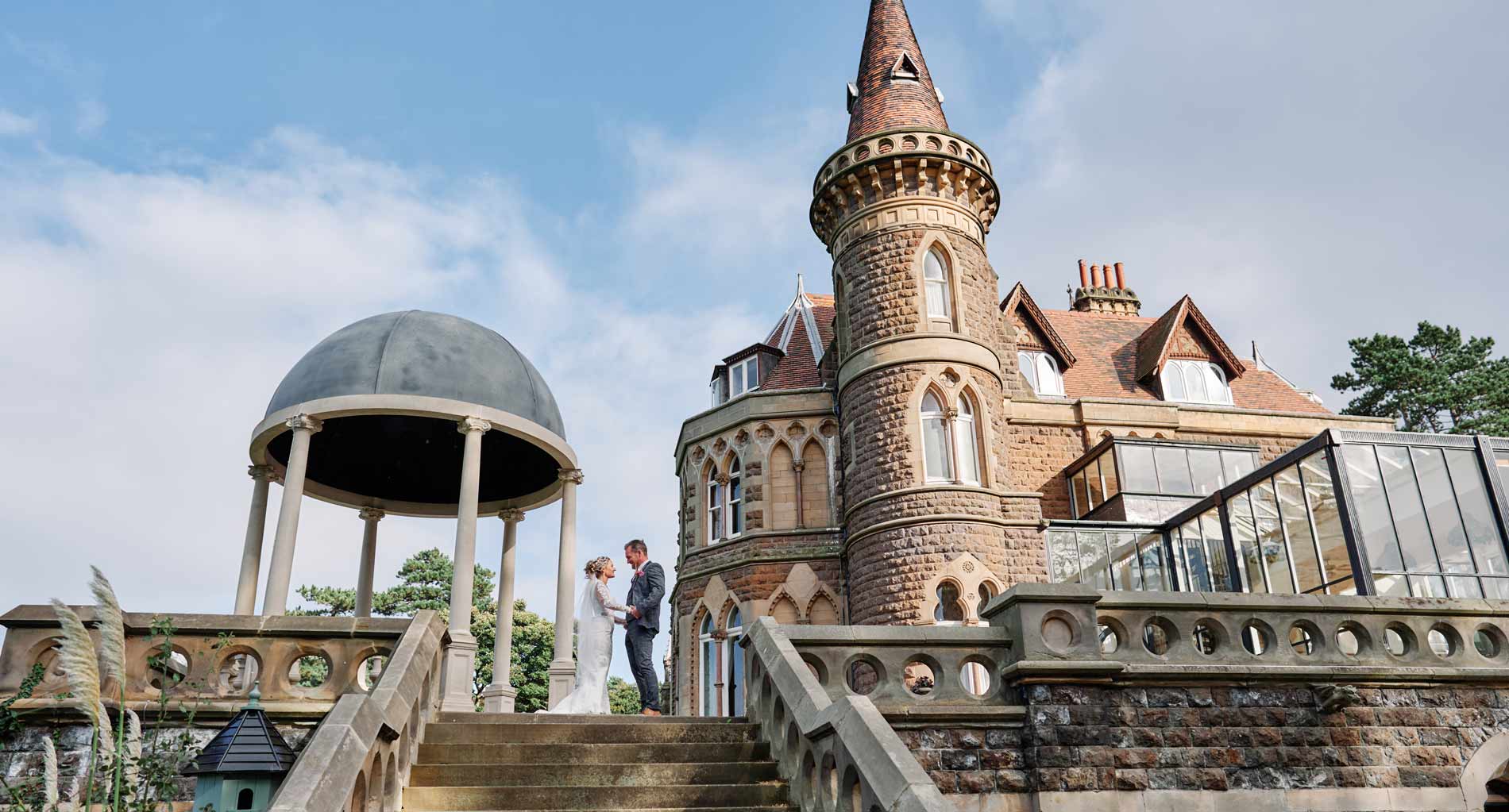 Outside ceromony area of Rushpool Hall.