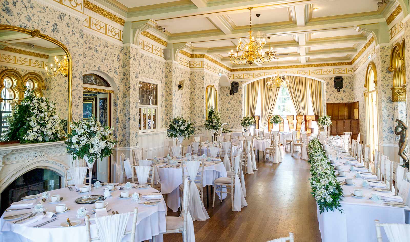 The dining area of Rushpool Hall.
