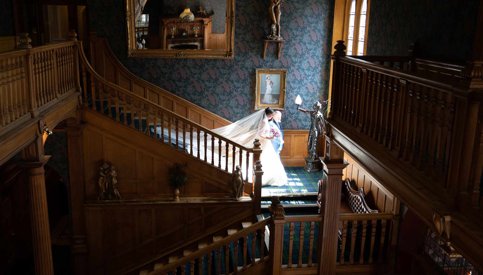 The stairs at Rushpool Hall.
